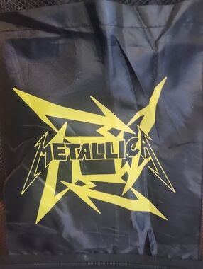 RARE METALLICA Black & Yellow Graphic Backpack